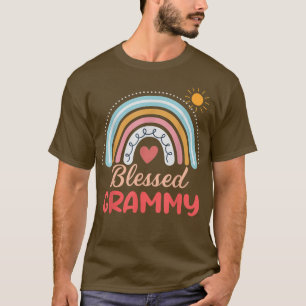 Camiseta Grammy Gifts For Grandma Family Rainbow Graphic