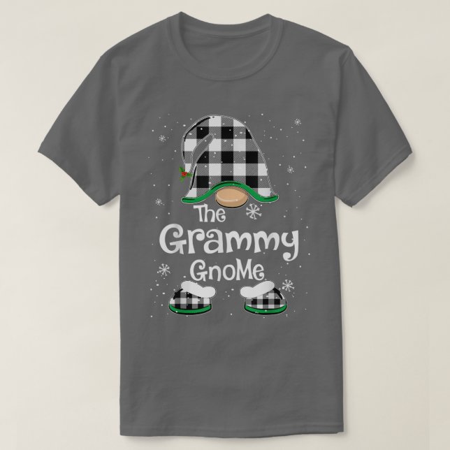 Camiseta Grammy Gnome Búfalo Plaid Matanza Familia Christm (Diseño del anverso)