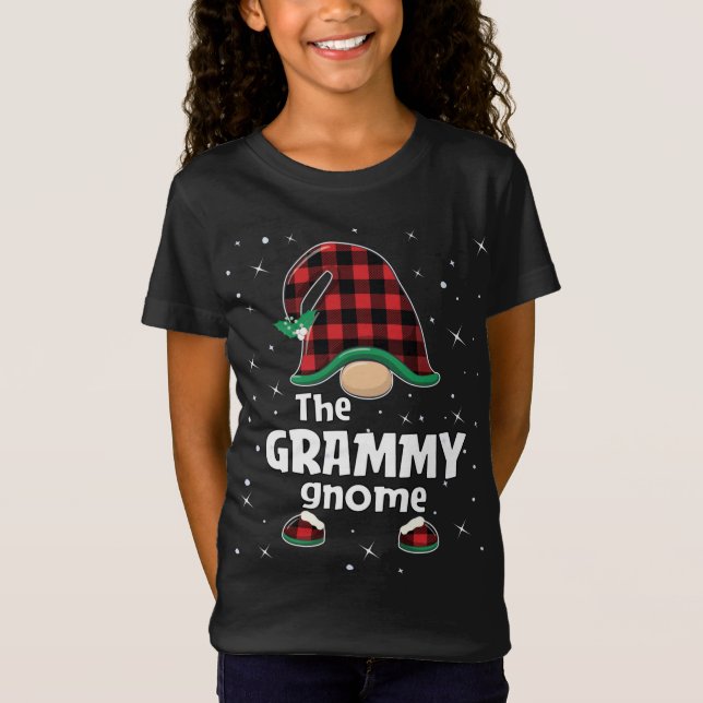 Camiseta Grammy Gnome Buffalo Navidades de correspondencia  (Anverso)