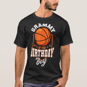 Camiseta Grammy Of Birthday Boy Basketball Theme Bday P