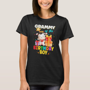 Camiseta Grammy Of Birthday Boy Cow Farm Animals Family