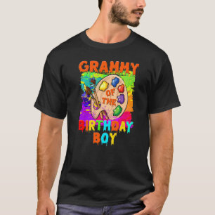 Camiseta Grammy Of Birthday Boy Painting Family B Day P