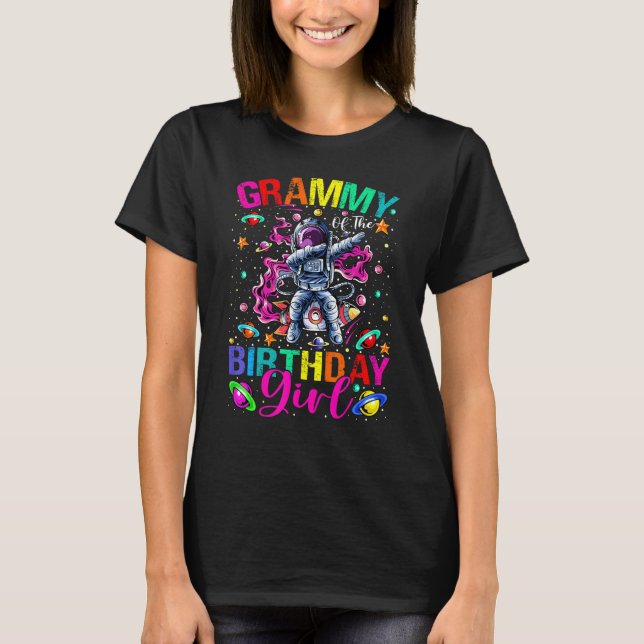 Camiseta Grammy Of Birthday Chica Astronaut Boy Space (Anverso)
