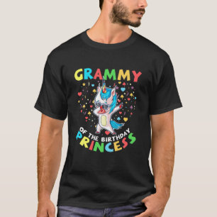 Camiseta Grammy Of Birthday Princess Chica Unicorn Dab L
