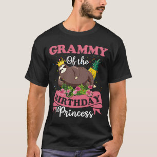 Camiseta Grammy Of Birthday Princess Sloth Tees