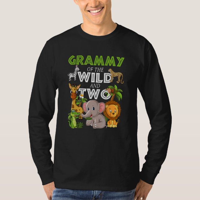 Camiseta Grammy Of The Wild Two Zoo Birthday Safari Jungle (Anverso)