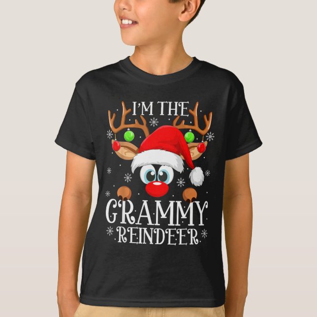 Camiseta Grammy Reindeer Christmas Family Matching Group Fu (Anverso)