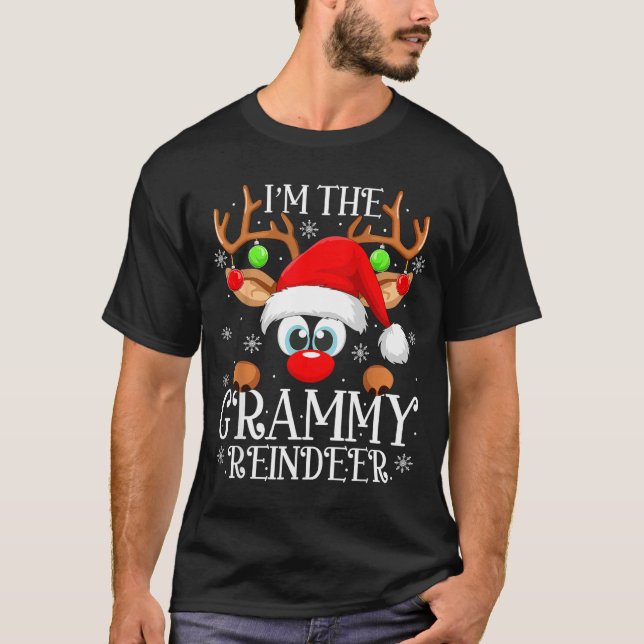 Camiseta Grammy Reindeer Christmas Family Matching Group Fu (Anverso)