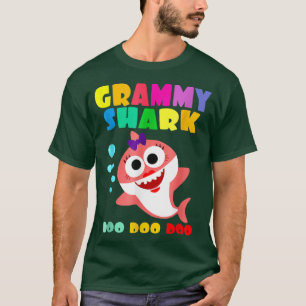 Camiseta Grammy Shark Grammy Famny Mommy Kids Día de la Mad