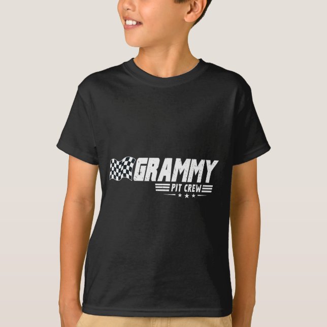 Camiseta Grammy T Crew Race Car Birthday Family Racing  (Anverso)