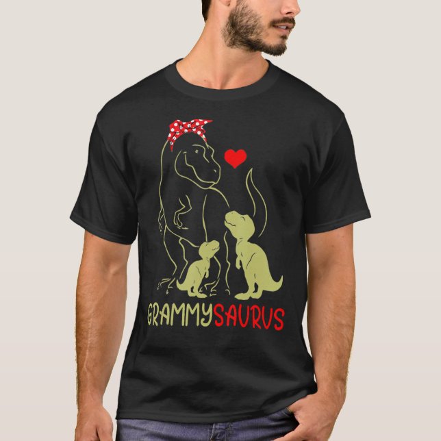 Camiseta Grammysaurus Rex Grammy Saurus Dinosaur Mom (Anverso)