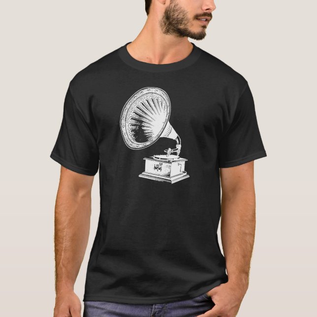 Camiseta Gramófono vintage (Anverso)