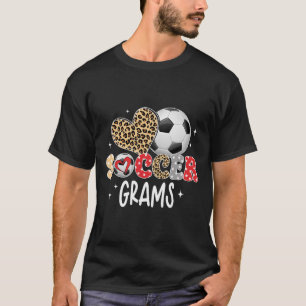 Camiseta Gramos de fútbol Corazón de leopardo lindo Jugador