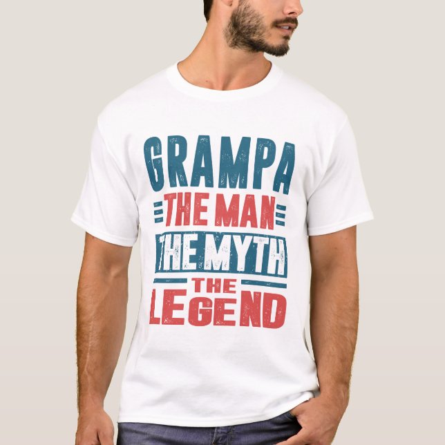 Camiseta Grampa El Hombre El Mito (Anverso)