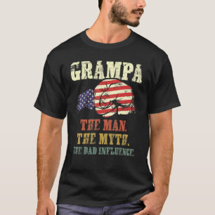 Camiseta Grampa El Hombre El Mito La Mala Influencia Estado