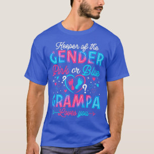 Camiseta Grampa rosa o azul divertida te ama, revelación de