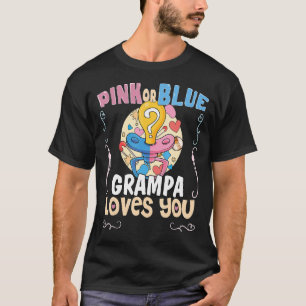 Camiseta Grampa rosa o azul te ama mejor abuelo que nunca