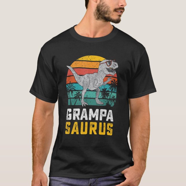 Camiseta Grampasaurus T Rex Dinosaur Grampa Saurus Family M (Anverso)