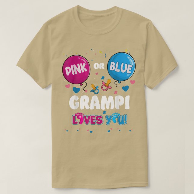 Camiseta Grampi te ama la rebelión de género en globos rosa (Diseño del anverso)
