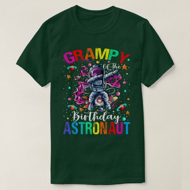 Camiseta Grampía Del Tema Del Espacio Del Astronauta K (Diseño del anverso)