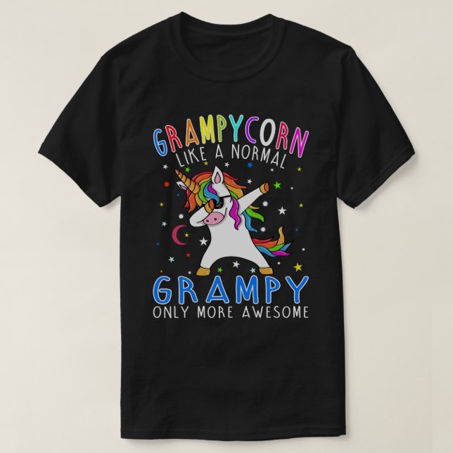 Camiseta grampicorn como una grampy Only Awesome Dabbing Un (Diseño del anverso)