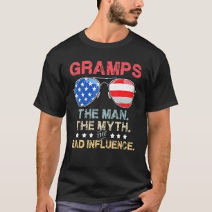 Camiseta Gramps Bandera De Gafas De Sol Estadounidense El H
