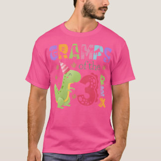 Camiseta Gramps De Los Tres Dinosaurios Rex 3De Cumpleaños