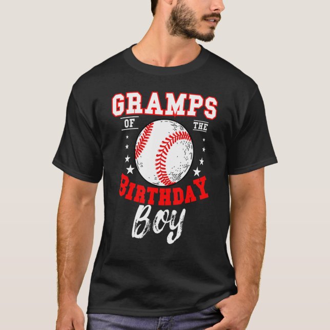 Camiseta Gramps Del Tema Del Béisbol Birthday Cel (Anverso)