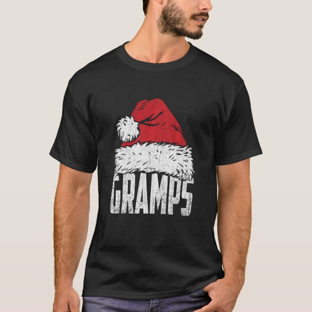 Camiseta Gramps Navidades de Santa Hat Familia coincidiendo (Anverso)