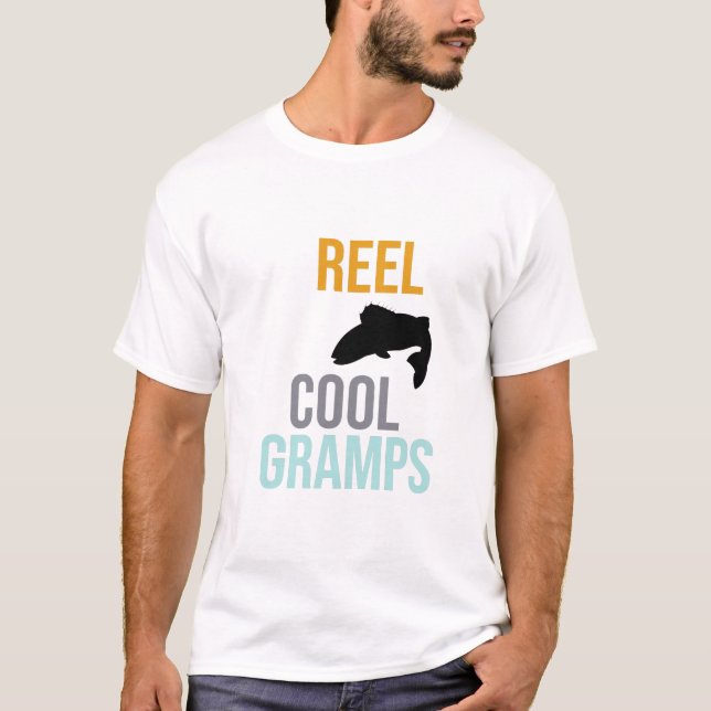Camiseta Gramps Reel Guay, gafas de regalo, abuelo del día  (Anverso)