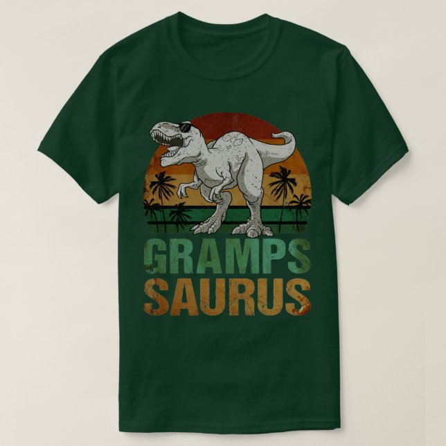 Camiseta Grampssaurus T Rex Dinosaur Gramps Saurus Vintage (Diseño del anverso)