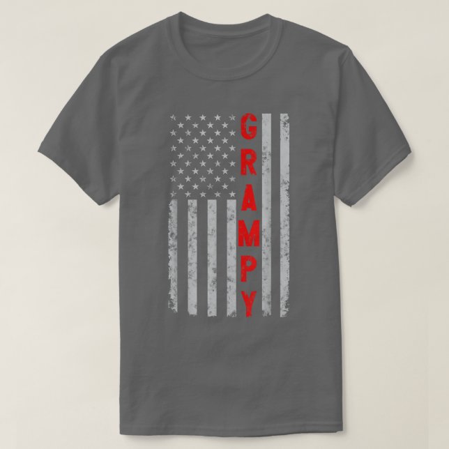 Camiseta Grampy Funny Fathers Day Vintage Patriotic America (Diseño del anverso)
