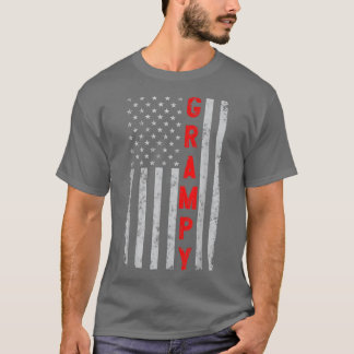 Camiseta Grampy Funny Fathers Day Vintage Patriotic America