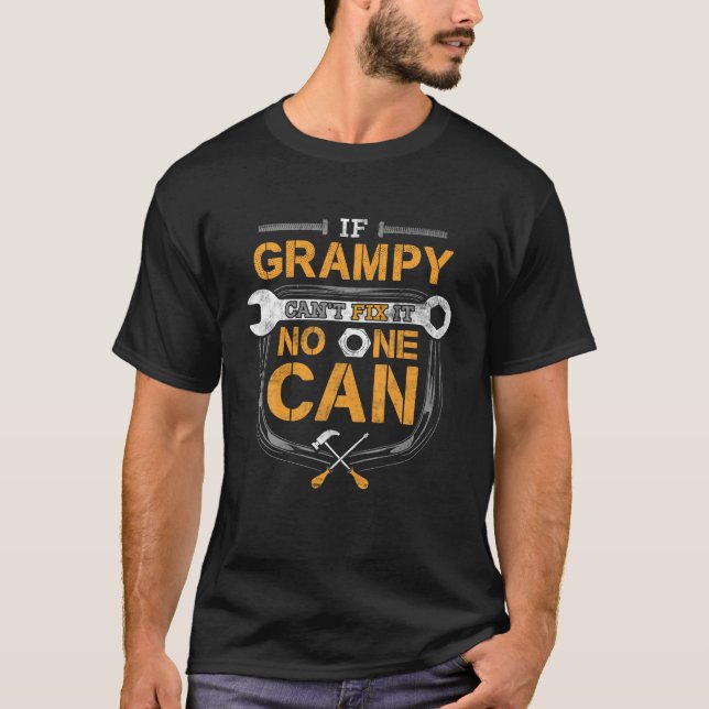 Camiseta Grampy Funny Handyman arregla el regalo del Día de (Anverso)