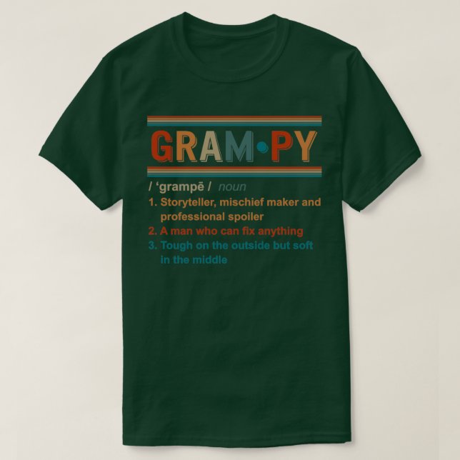 Camiseta Grampy Noun Grampy Definición Mejor Regalo del Abu (Diseño del anverso)