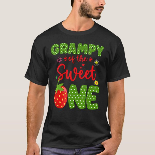 Camiseta Grampy Of Birthday One Strawberry 1st Fruit B (Anverso)