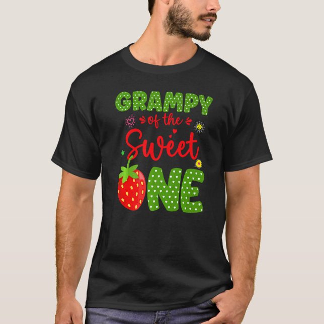 Camiseta Grampy Of Birthday One Strawberry 1st Fruit B (Anverso)