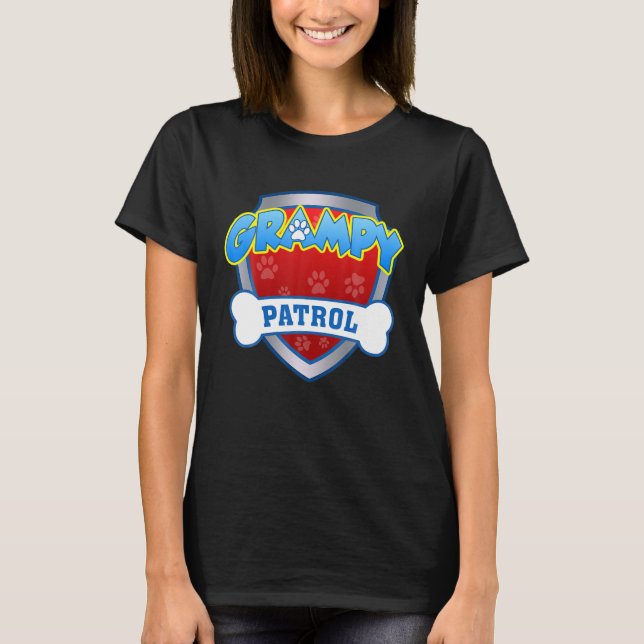 Camiseta Grampy Patrol - Perro Mamá, Papá Para Hombres Muje (Anverso)