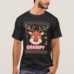 Camiseta Grampy Reindes Face Merry Christmas Santa Elf Swe