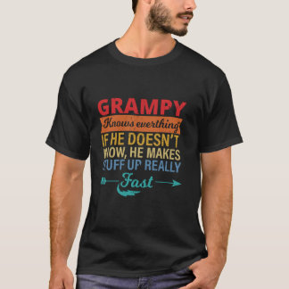 Camiseta Grampy sabe todo lo que el día del abuelo padre de