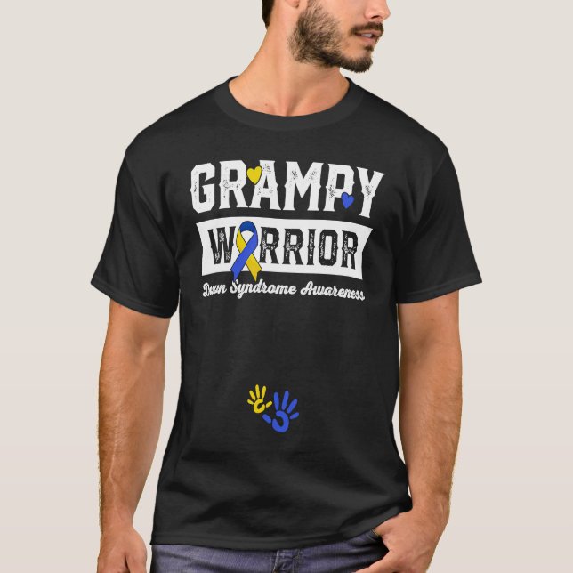 Camiseta Grampy Warrior Down Syndrome Awareness Family (Anverso)