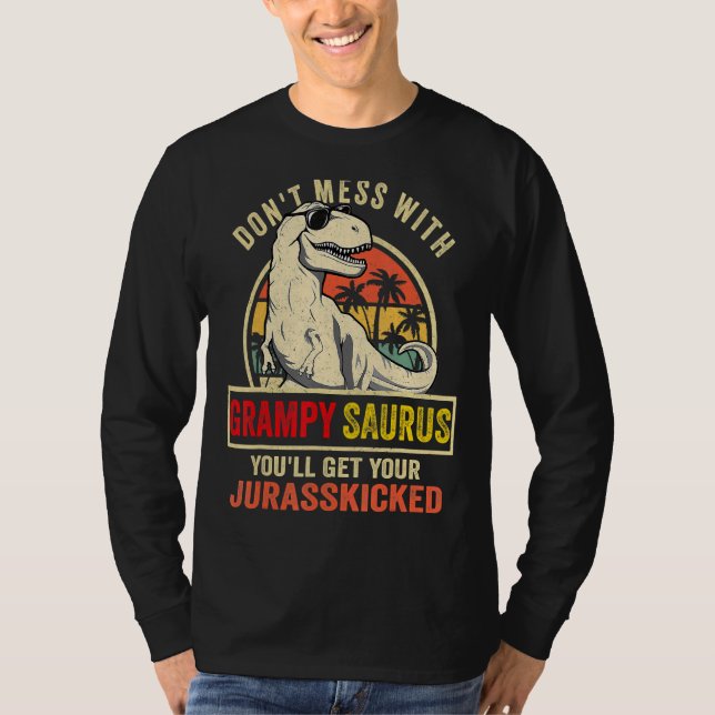 Camiseta Grampysaurus Rex Dinosaur Grampy Saurus Family Mat (Anverso)
