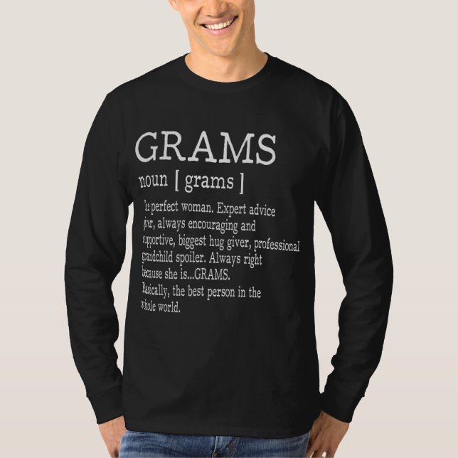 Camiseta Grams Definition Abuela Mother Day Gifts Women (Anverso)
