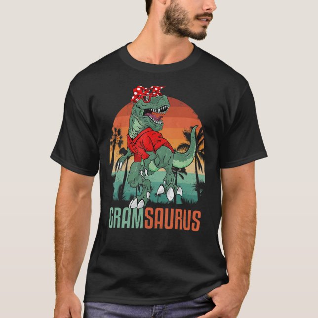 Camiseta Gramsaurus Rex Gram Saurus Dinosaur Grandma Sungla (Anverso)
