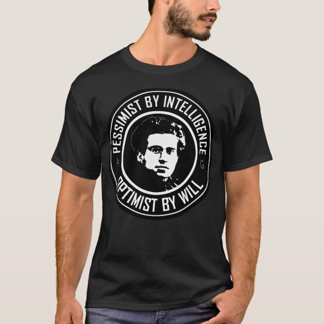 Camiseta Gramsci - Pesisimist By Intelligence - Optimista P (Anverso)