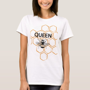 Camiseta Gran abeja y abeja con las palabras "abeja reina"