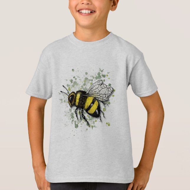 Camiseta Gran Abejorro Hermoso, Dibujo Digital (Anverso)