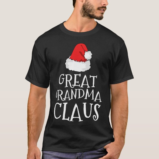 Camiseta Gran Abuela Claus Navidades Gorra Familia coincide (Anverso)