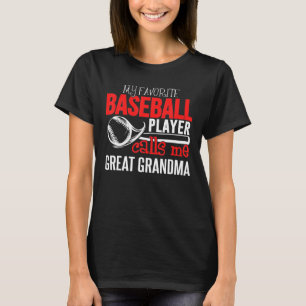 Camiseta Gran Abuela de béisbol, mi jugador favorito me lla