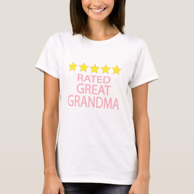 Camiseta Gran Abuela de cinco estrellas (Anverso)